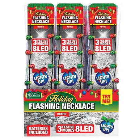 MAGIC SEASONS RETRO CHRISTMAS FLASH NECKLC 900248